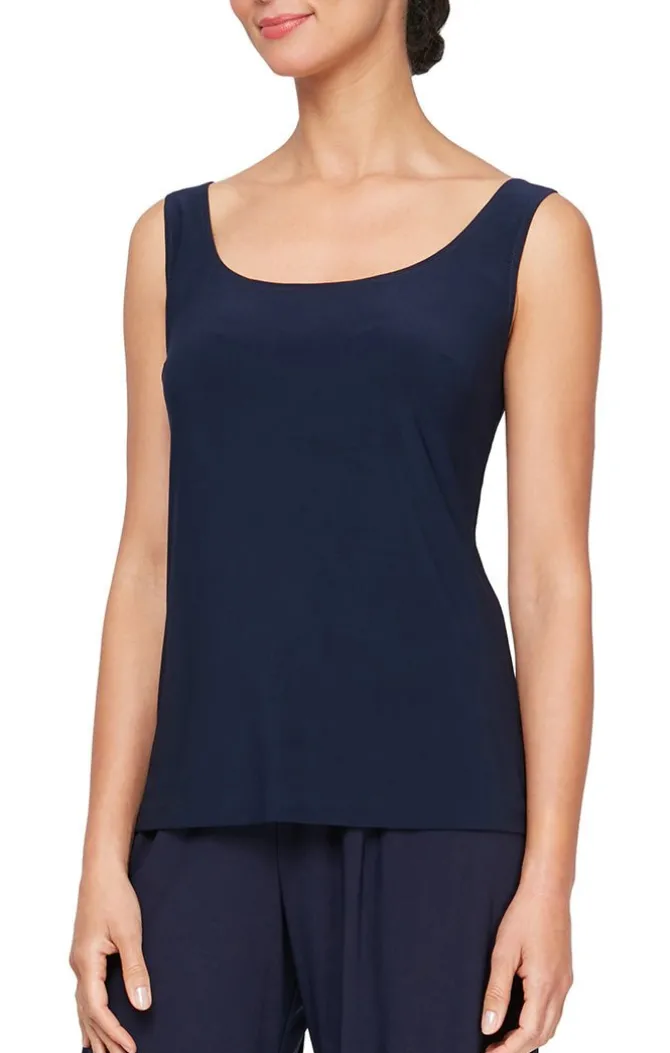 3/4 Sleeve Twinset With Scoop Neck Tank & Illusion Duster Jacket