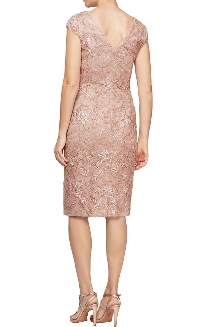Embroidered Sequin Lace Dress