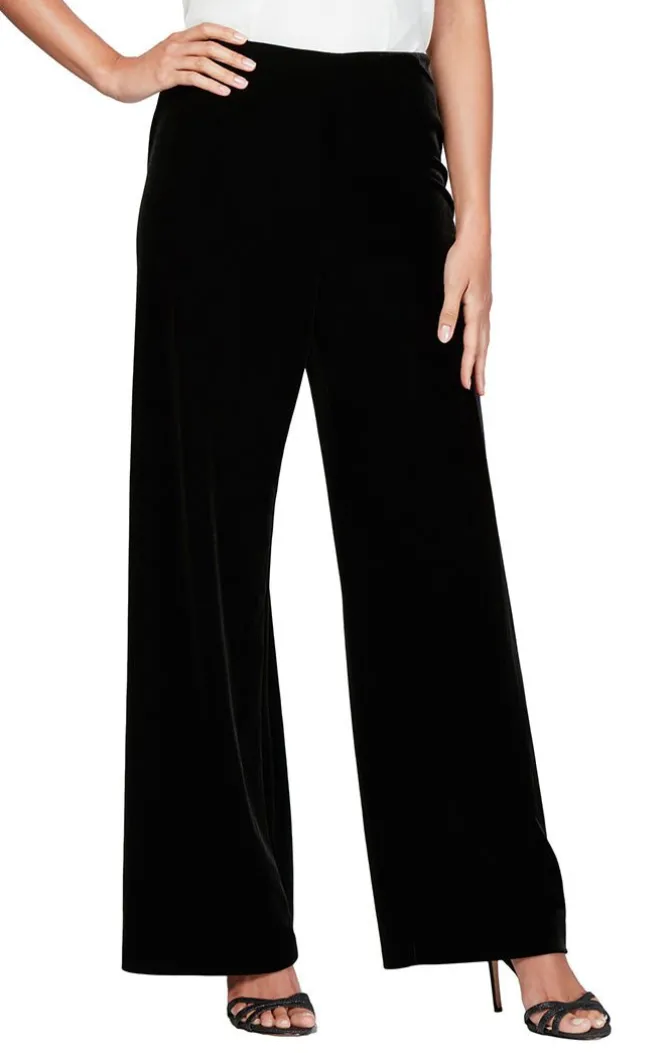 Flat Front Velvet Pant