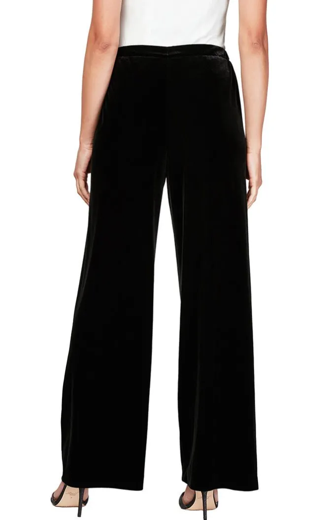 Flat Front Velvet Pant
