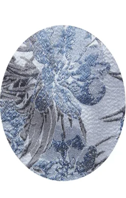 Floral Jacquard Square Neck Cocktail Dress With Full Skirt