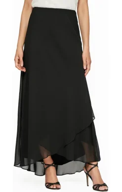 Long Chiffon Skirt With Tulip Hem