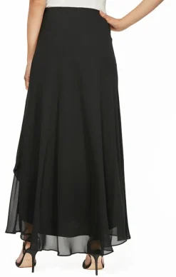Long Chiffon Skirt With Tulip Hem