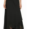 Long Chiffon Skirt With Tulip Hem