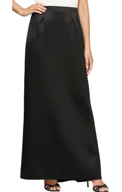 Long Satin Skirt With Fishtail Back Detail