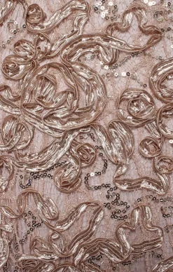 Long Soutache Sweetheart Neckline Dress With Cap Sleeves And Shawl