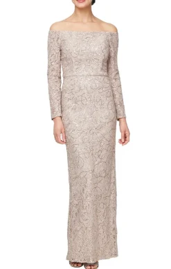 Off The Shoulder Column Dress With Cording Detail