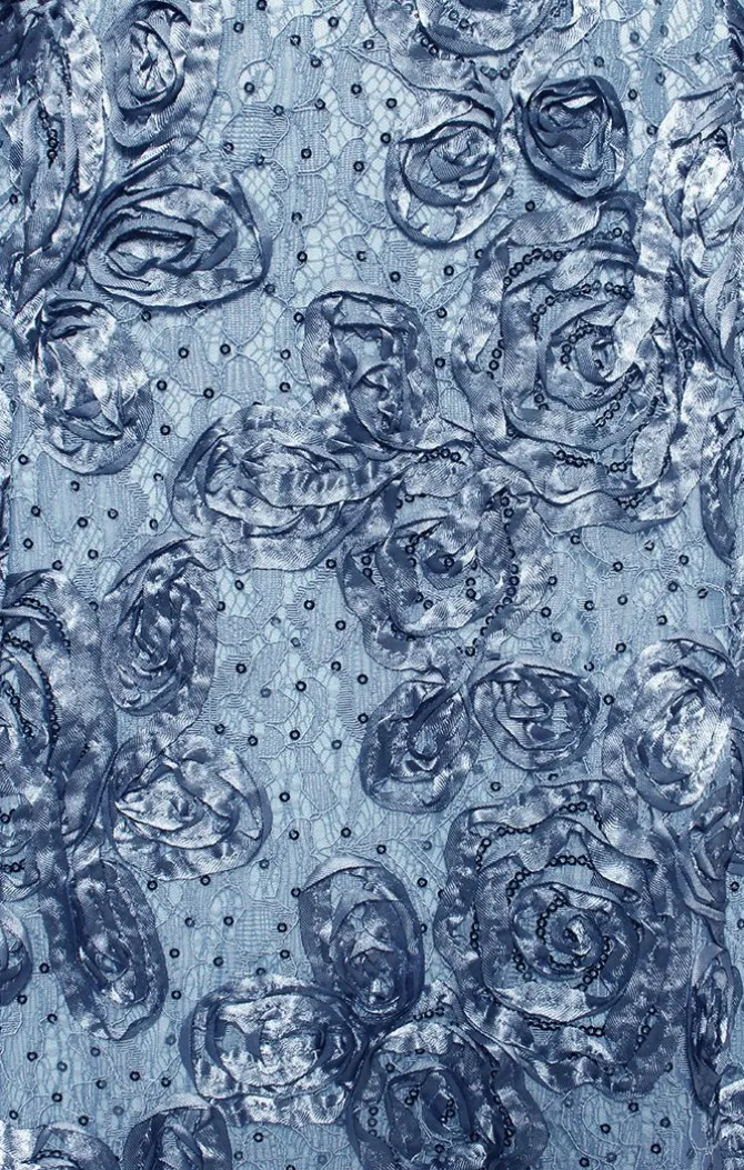 Petite Long Rosette Off The Shoulder Dress