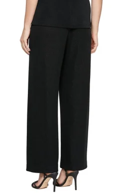 Petite Straight Leg Metallic Knit Pant