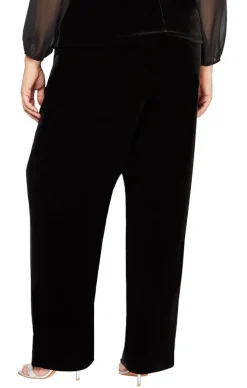 Plus Flat Front Velvet Pant