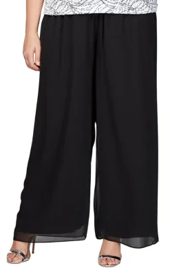 Plus Silky Chiffon Basic Pant