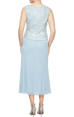 Regular Tea-Length Jacket Dress With Corded Detail Bodice & Jacket