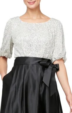 Scoop Neck Blouse With Elbow Sleeves