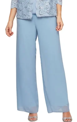 Straight Leg Chiffon Pant