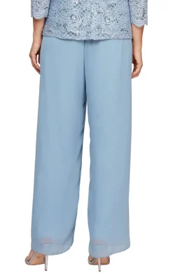 Straight Leg Chiffon Pant