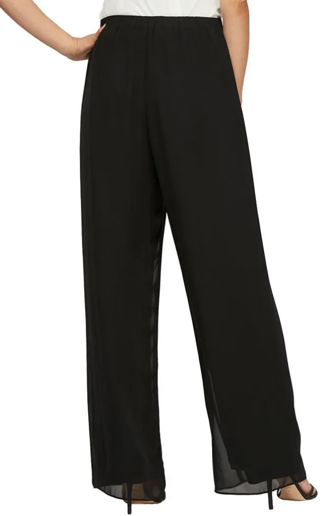 Straight Leg Chiffon Pant