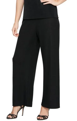 Straight Leg Metallic Knit Pant