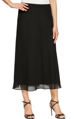Tea-Length A-Line Georgette Skirt