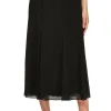 Tea-Length Panel Chiffon Skirt