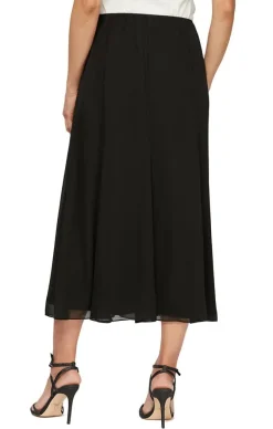 Tea-Length Panel Chiffon Skirt