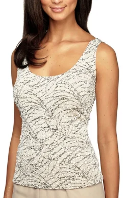 Textured Mandarin Neck Glitter Knit 3/4 Sleeve Twinset