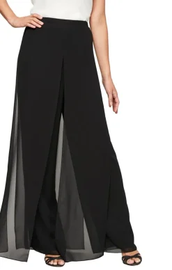 Wide Leg Chiffon Carwash Pant