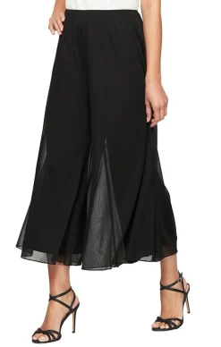 Wide Leg Cropped Length Mesh Pant